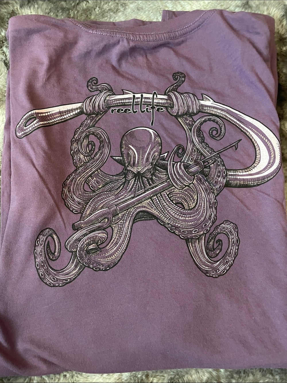 Reel Life Graphic Short Sleeve Tee XXL Like New